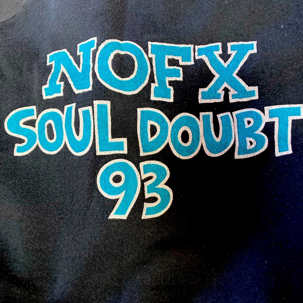 Vintage 90s NOFX Hoodie XL Punk Band Fruit of the Loom Made in USA